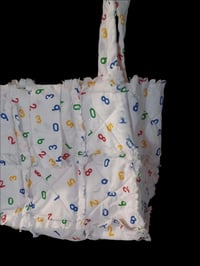 Image 2 of White &amp; Numbers Rag Bag Tote
