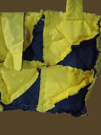 Image 2 of Yellow &amp; Black Triangle Rag Bag Tote