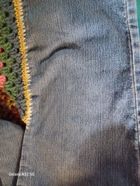 Image 4 of Recycled Crochet Bell Bottom ( Gloria Vanderbilt )Jeans Size 10