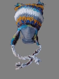 Image 1 of Brown Scrappy Hat w/ Ear Tabs Handcrafted