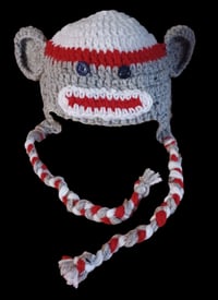Image 1 of Handmade Sock Monkey Hat For Kids