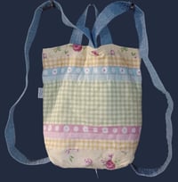 Image 2 of Spring Pastels Quilted Drawstring Backpack