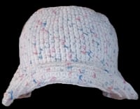 Image 2 of Cotton White Speckled Crochet Handmade Hat