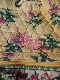 Image 2 of Vera Bradley Classic Yellow/Pink Breast Cancer Hope Drawstring Backpack