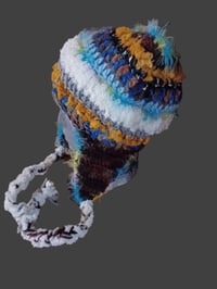 Image 2 of Brown Scrappy Hat w/ Ear Tabs Handcrafted