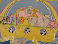 Image 2 of Bear Shaped Lightweight Playmat/Baby Blanket Noah's Ark