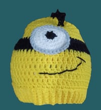Image 1 of Child's Minion Crochet Hat