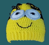 Image 1 of Child's Minion Face Crochet Hat