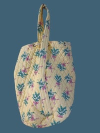 Image 3 of Vera Bradley Classic Yellow/Pink Breast Cancer Hope Drawstring Backpack
