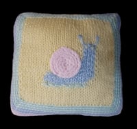 Image 1 of Handmade Snail Theme Pillow