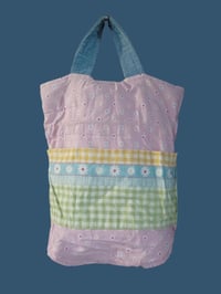 Image 4 of Spring Pastels Quilted Drawstring Backpack