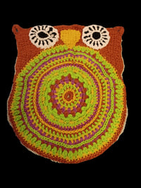 Image 1 of Handmade Crochet Owl Rug
