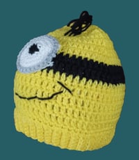 Image 2 of Child's Minion Crochet Hat