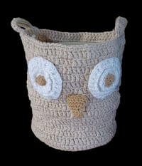 Image 1 of Handcrafted Owl Storage Basket
