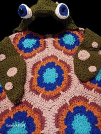 Image 2 of Handcrafted Child's Hooded Turtle Blanket w/Sleeves