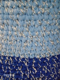 Image 2 of Crocheted Large Blue Storage Basket