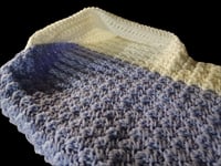 Image 4 of Lavender Hooded Baby Blanket Handmade