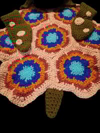 Image 3 of Handcrafted Child's Hooded Turtle Blanket w/Sleeves