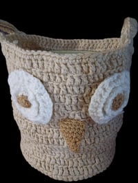 Image 2 of Handcrafted Owl Storage Basket