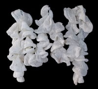 Image 1 of Crochet Curly Extra Long White Scarf