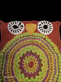 Image 3 of Handmade Crochet Owl Rug