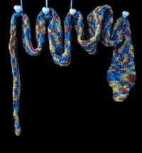 Image 1 of Handmade Two Layer Crochet Snake Scarf