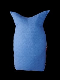 Image 4 of Blue Owl Pillow w/ Doily Accents
