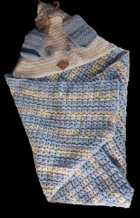 Image 5 of Handmade Hooded Puppy Baby Blanket