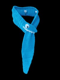 Image 1 of Crochet Blue Snake Scarf