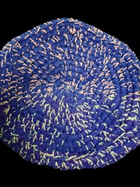 Image 5 of Crocheted Large Blue Storage Basket