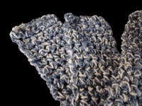 Image 3 of Handmade Crochet Blue &amp; White Scarf