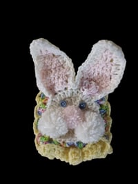 Image 2 of Handmade Bunny Face Crochet Scarf
