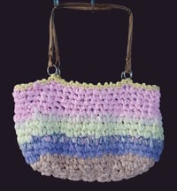 Image 1 of Crochet Large Cotton Rag Tote/Bag