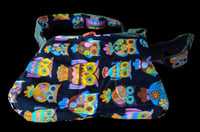 Image 3 of Green Owl Print Recycled Bag/Purse/Tote