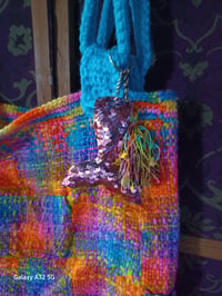 Image 2 of Bright Colors Crochet Tote/Purse