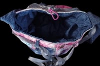 Image 3 of Blue &amp; Pink Print Recycled Bag/Purse/Tote