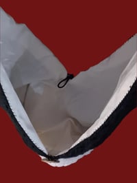 Image 3 of Black &amp; White Handmade Granny Square Tote/Bag