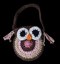 Image 1 of Hand Crochet Owl Eye's Purse