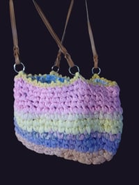 Image 4 of Crochet Large Cotton Rag Tote/Bag