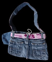 Image 2 of Girl's Upcycled Jean Purse w/Doll Bag