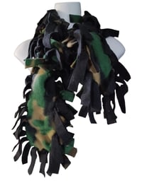 Image 1 of Camo/Black Double Thick Fleece Scarf