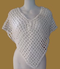Image 1 of Child's Openwork Crochet Poncho