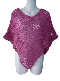 Image 1 of Openwork Crochet Poncho