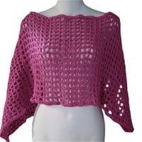 Image 2 of Openwork Crochet Poncho