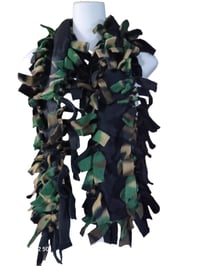 Image 3 of Camo/Black Double Thick Fleece Scarf