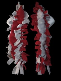 Image 3 of Scarlet/Gray Double Thick Fleece Scarf