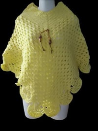 Image 1 of Yellow High Neck Poncho