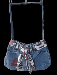 Image 1 of Handcrafted Upcycled Nascar Shoulder Bag