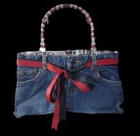 Image 1 of Handcrafted Upcycled Nascar Shoulder Bag #028