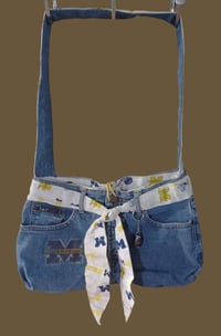 Image 1 of Re-created Jean Purse Michigan Football Theme